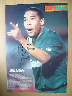 John Barnes Original Signed Press Cutting of Liverpool FC player (apx. A4 ) Main Image