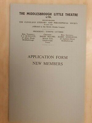 MIDDLESBROUGH LITTLE THEATRE NEW MEMBERS APPLICATION FORM PLUS CINDERELLA FLYER Main Image