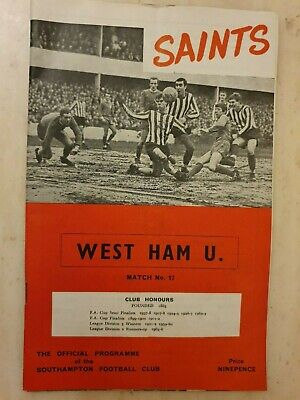 1967 SOUTHAMPTON v WEST HAM UNITED 4th February Main Image