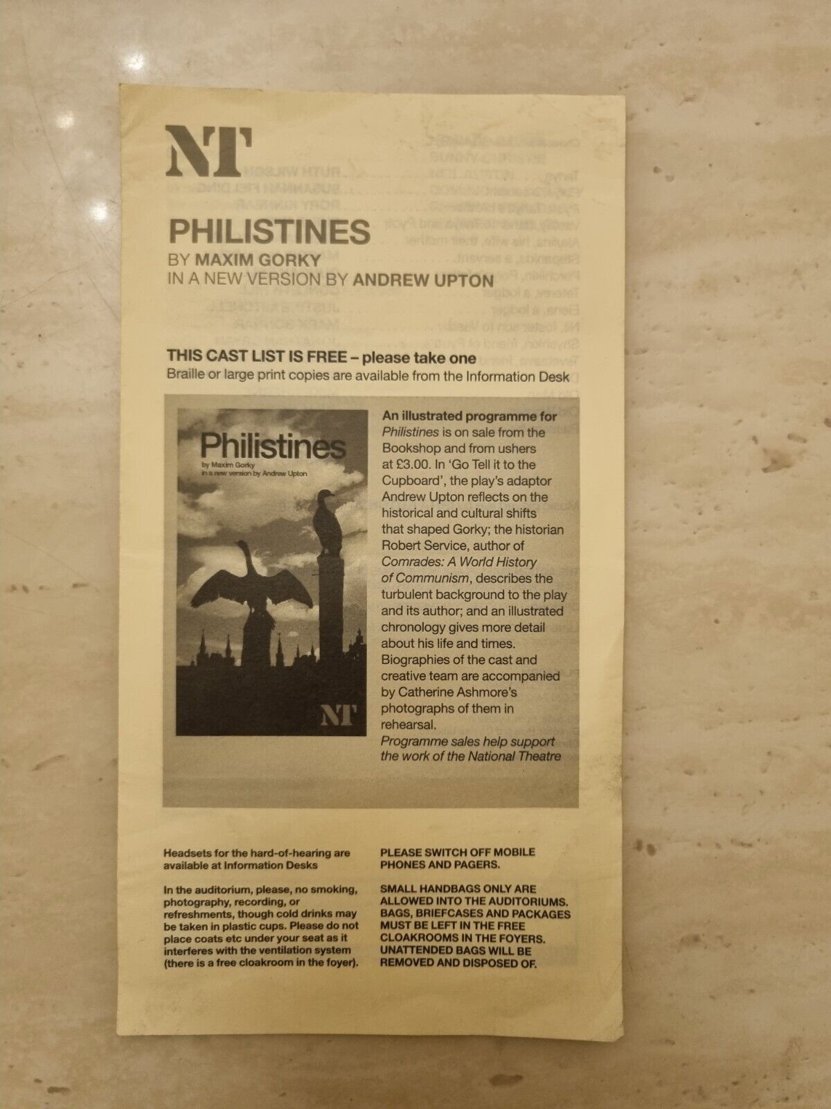 Philistines Ruth Wilson Susannah Fielding Rory Kinnear Phil Davis Maggie McCarth Main Image