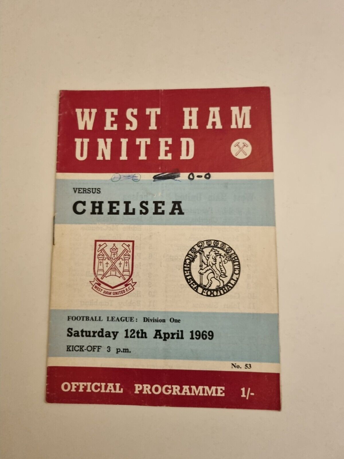 1968/69 WEST HAM UNITED v CHELSEA - 12th APRIL Main Image