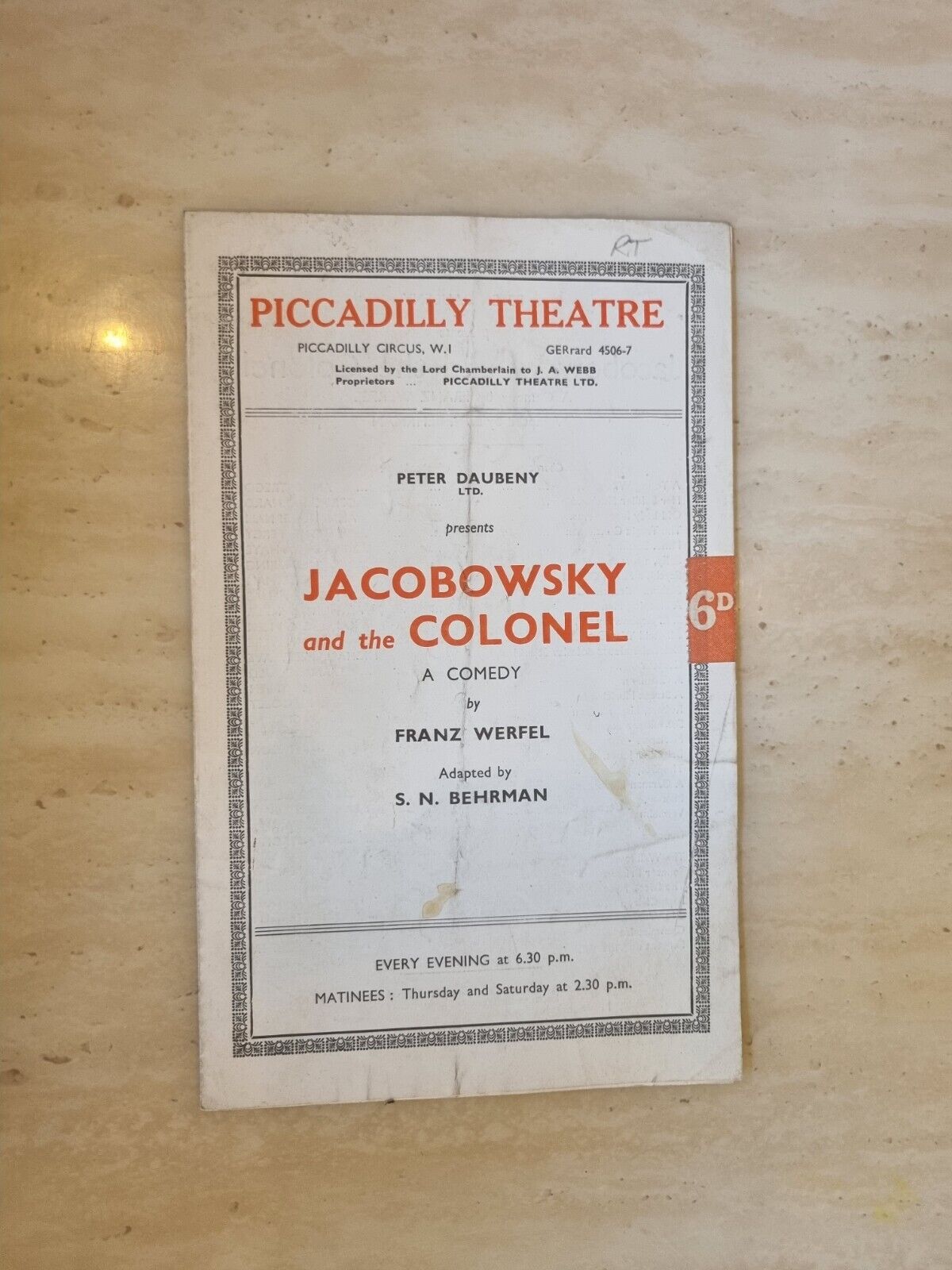 Jacobowsky and The Colonel Karel Stepanek Michael Redgrave David Bird Anne Trego Main Image