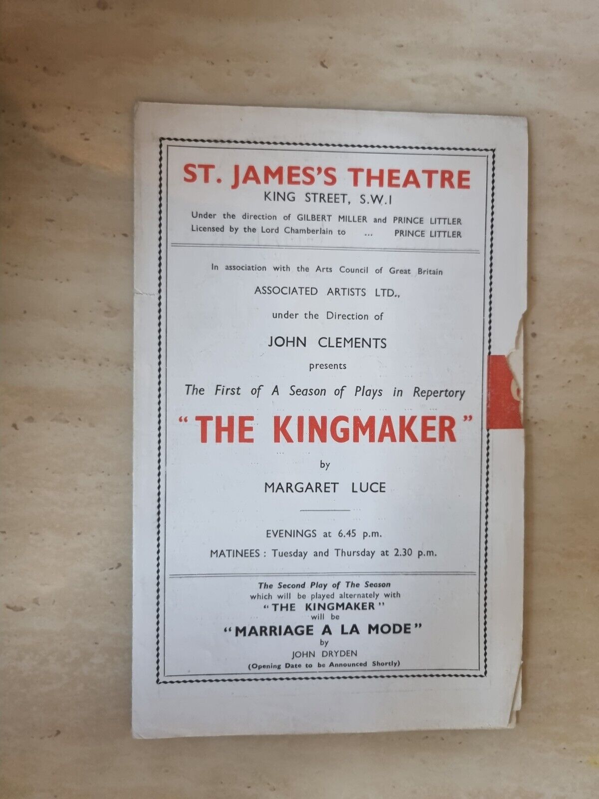 The Kingmaker John Clements Irene Vanbrugh Kay Hammond Moira Lister James Mills Main Image