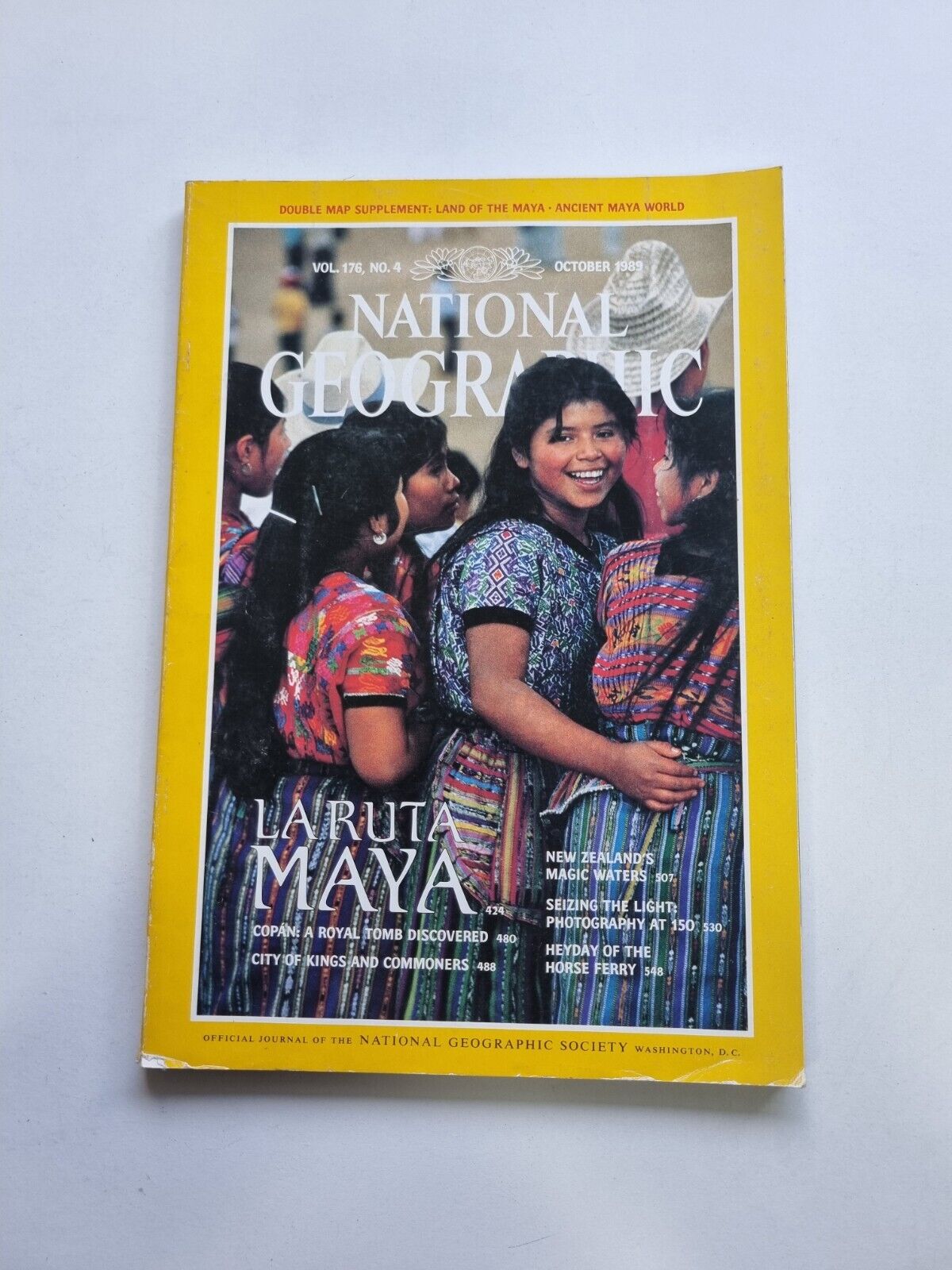 National Geographic October 1989 Vol. 176, N0. 4 La Ruta Maya Main Image