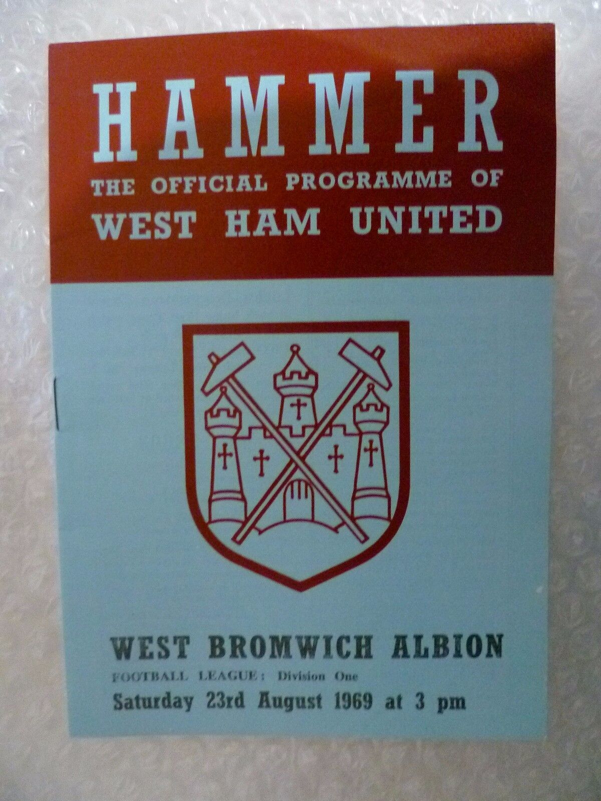 1969 West Ham United v West Bromwich Albion 23rd August Main Image
