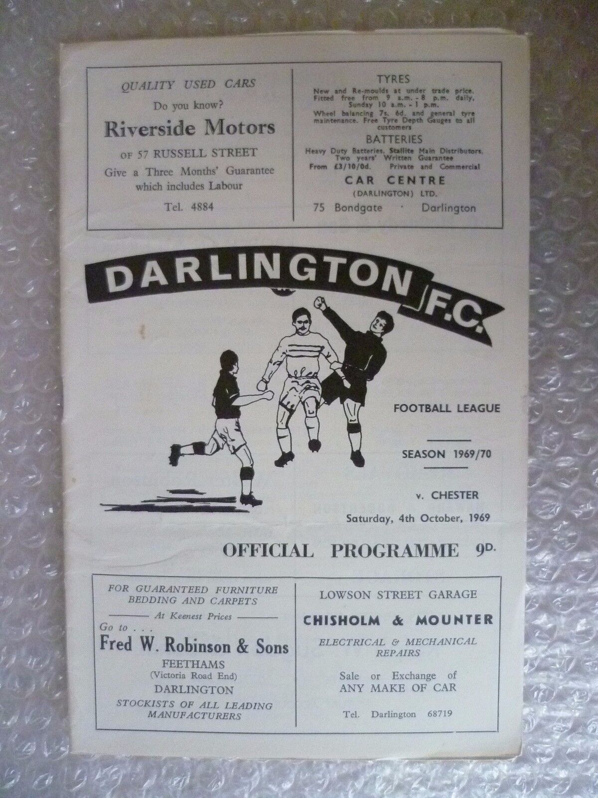 1969 DARLINGTON v CHESTER, 4th Oct Main Image