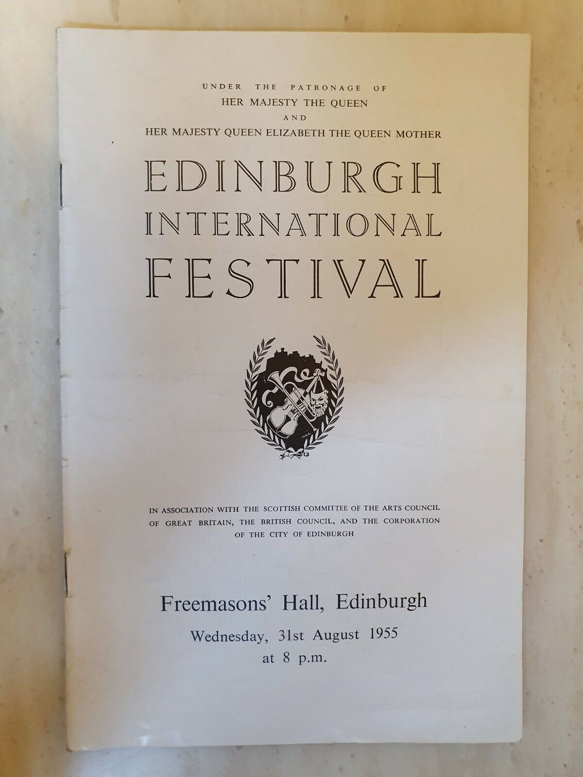 EDINBURGH INTERNATIONA FESTIVAL RECITAL OF BRAHMS LIEDER 31st August 1955 Main Image
