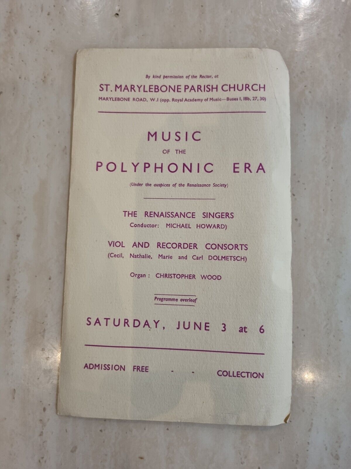 Music of The Polyphonic Era The Renaissance Singers / Viol and Recorder Consorts Main Image