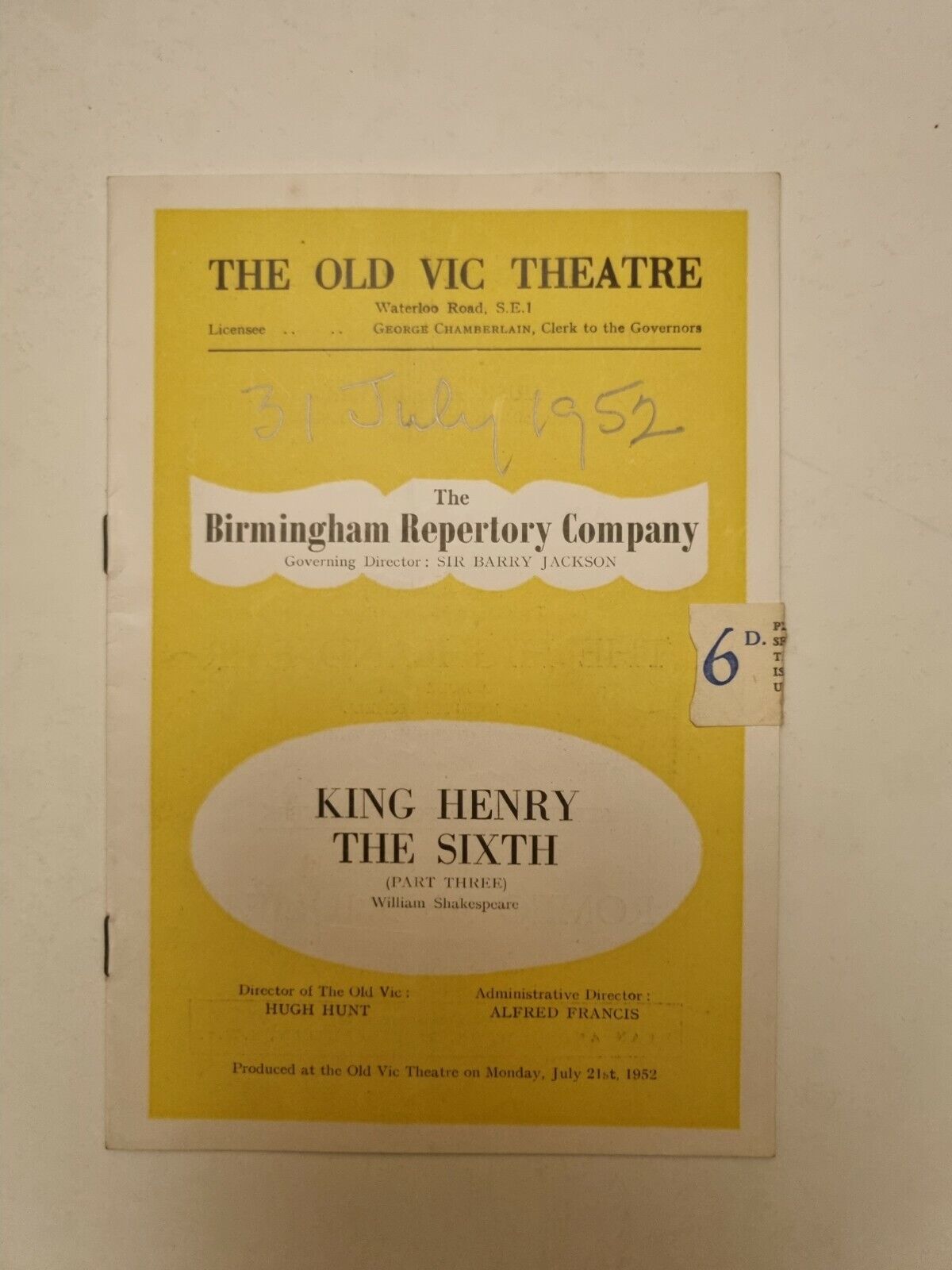 KING HENRY THE SIXTH - JACK MAY JOHN GREENWOOD REDMOND PHILLIPS ALAN ROE Main Image
