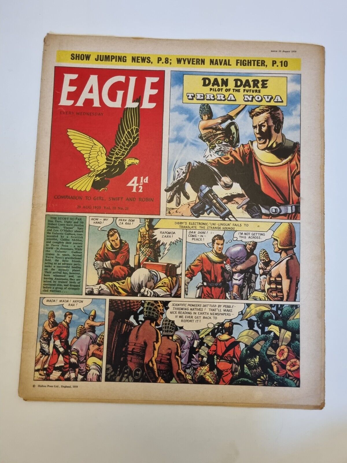 Eagle Comic Vol 10 No 28 The Westland Wyvern - 29th August 1959 Main Image