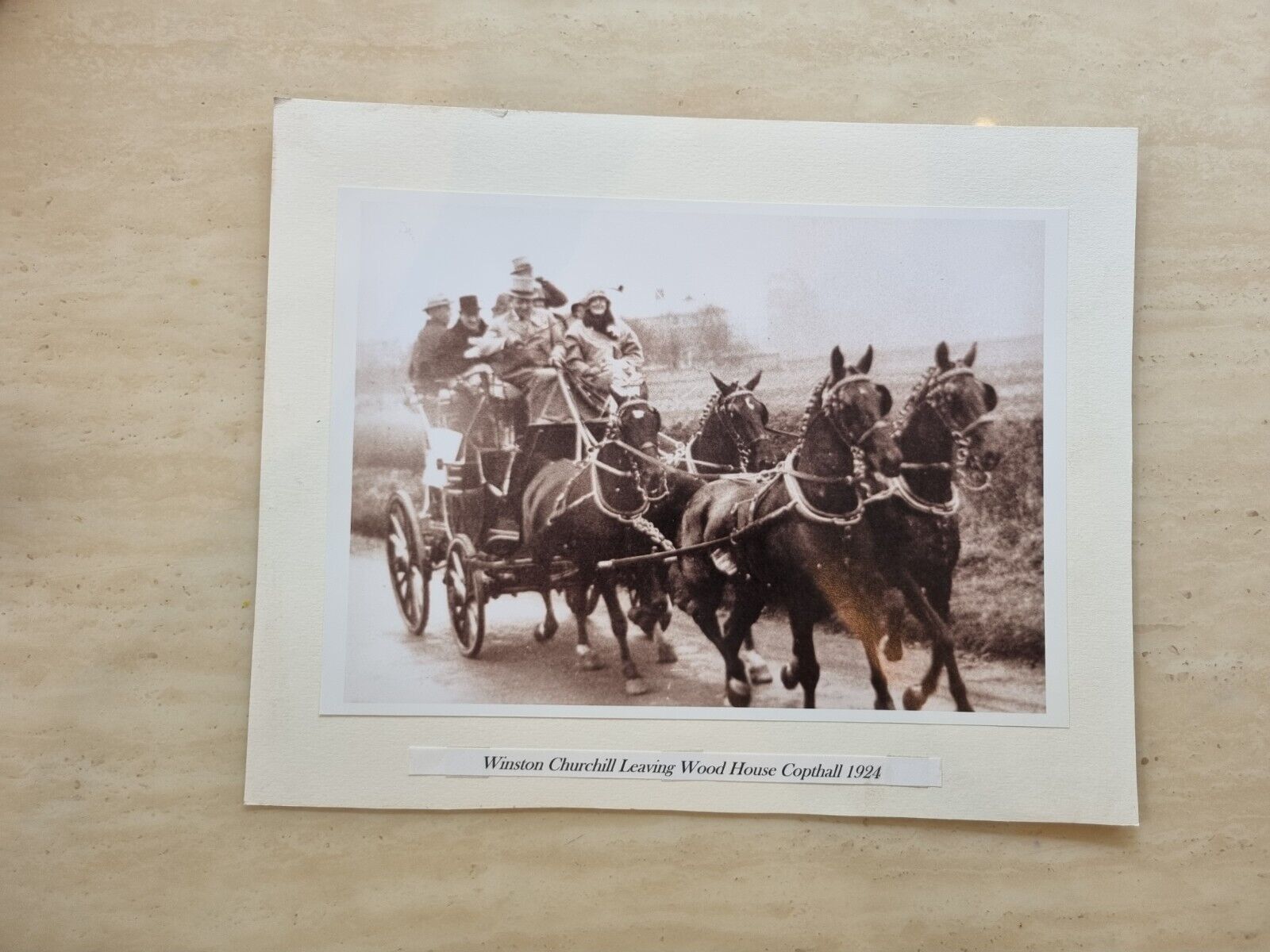 Winston Churchill Leaving Wood House Copthall 1924 - Photograph 21 cm x 29 cm Main Image