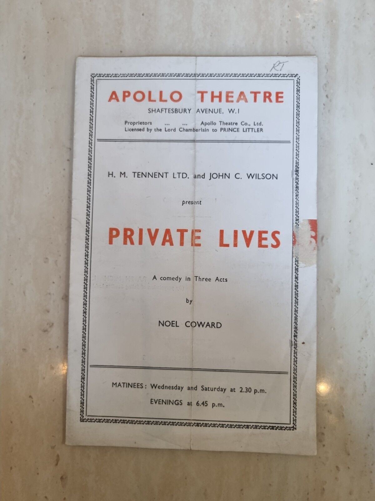 Private Lives Peggy Simpson John Clements Ralph Michael Kay Hammond Yvonne Andre Main Image