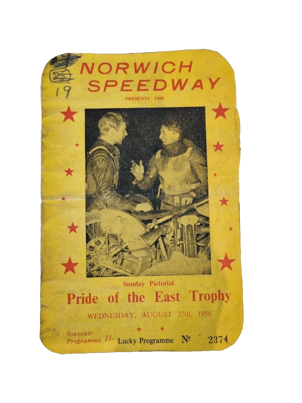 Norwich Speedway Pride of The East Trophy - 27th August 1958 Main Image