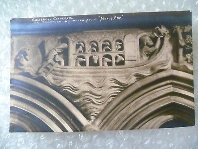 Postcard Salisbury Cathedral Sculpture in Chapter House Wiltshire Main Image
