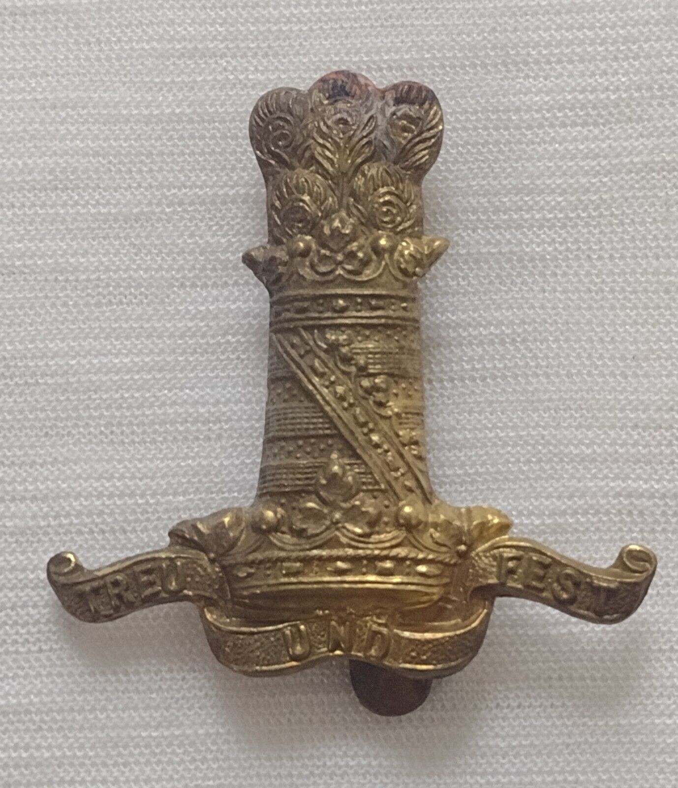 11th Hussars Regiment Badge All Brass Slider 41mm Vintage Original Main Image