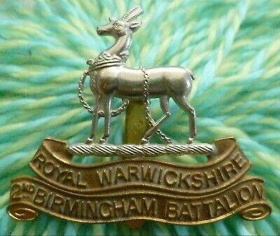 Royal Warwickshire 2nd Birmingham Battalion Cap Badge Bi-Metal Slider maker GAUN Main Image