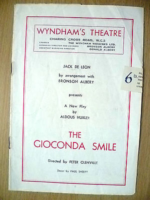 Wyndham's Theatre THE GIOCONDA SMILE~ PAMELA WHITE BRENDA BRUCE CLIVE BROOK Main Image