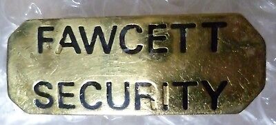 Security Badge- Fawcett Security Services Badge (Metal) Main Image