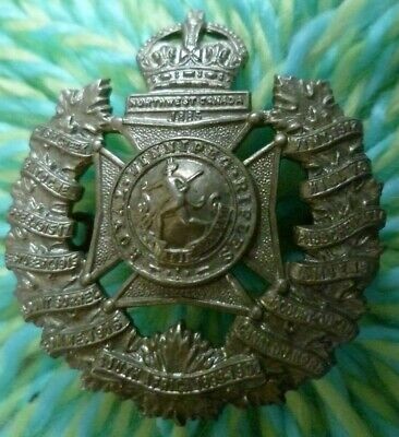Canadian Royal Winnipeg Rifles Cap Badge KC White Metal 2 Lugs ANTIQUE Original Main Image