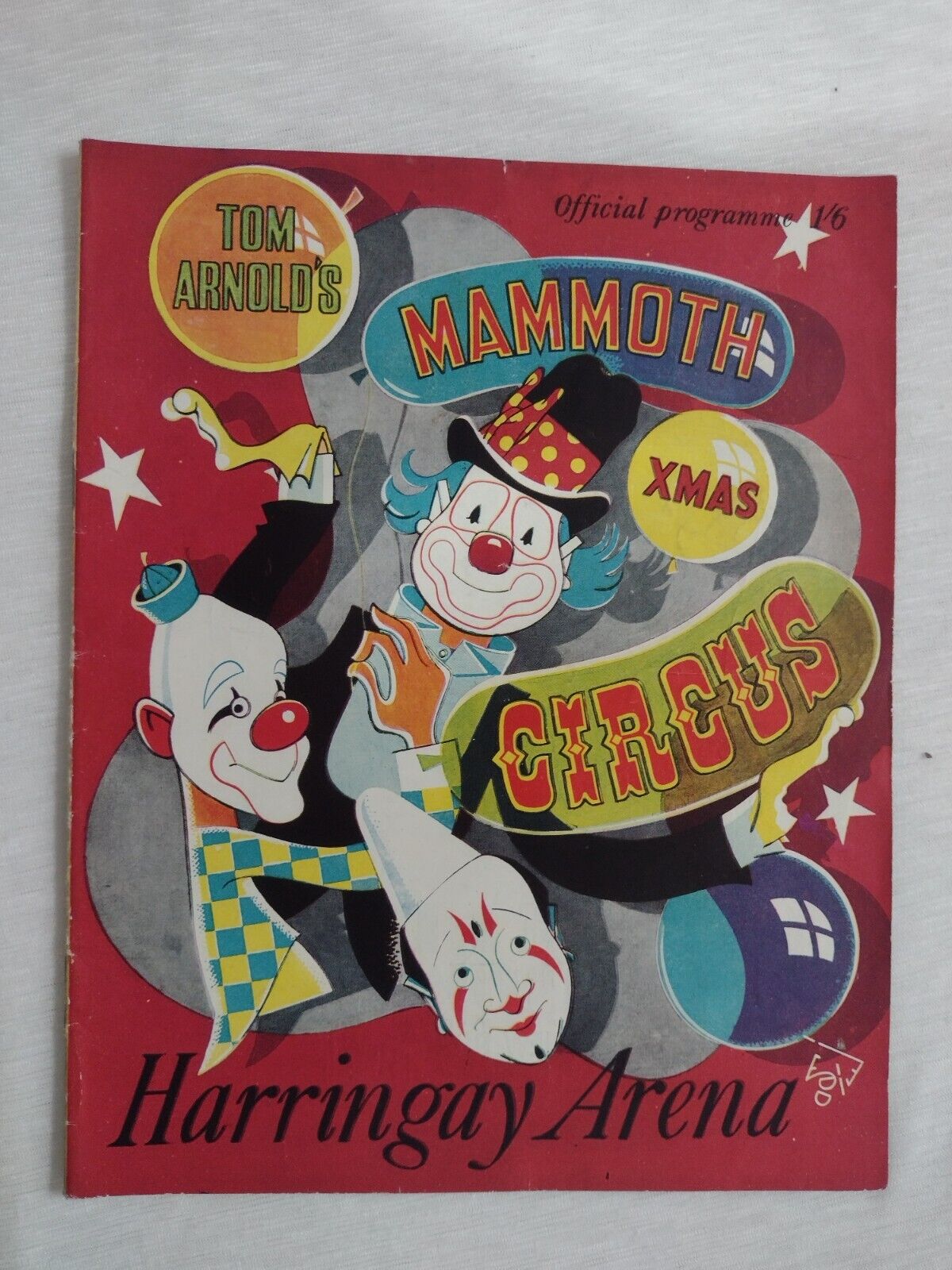 1949 Tom Arnold's Christmas Circus programme Mammoth Clem Butson Main Image