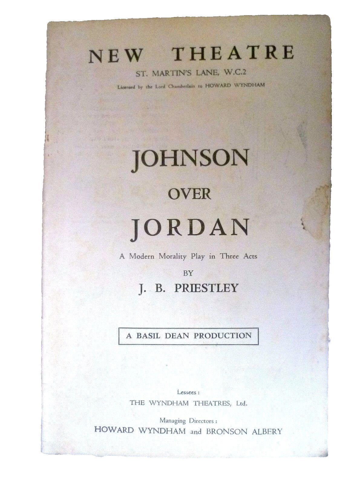 Johnson Over Jordan - Ralph Richardson Edna Best Basil Dean Louise Frodsham Main Image