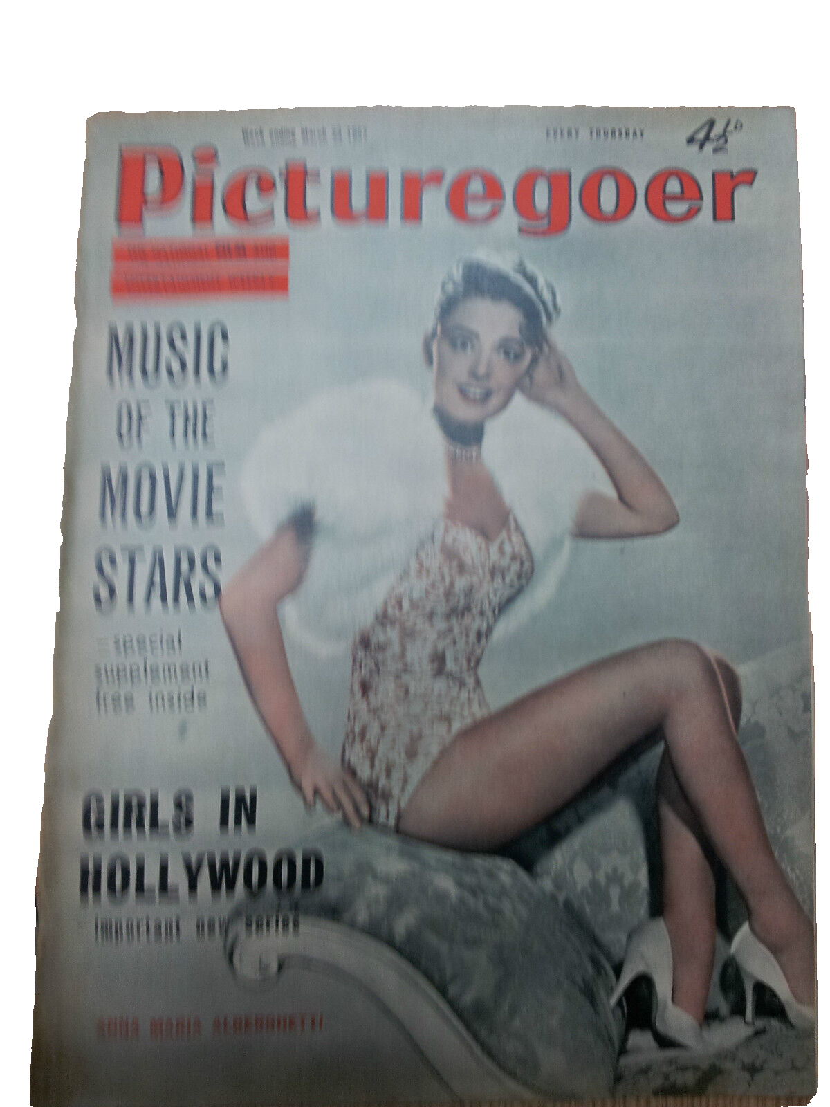 1957 Picturegoer Film Magazine Cover Anna Maria Alberghetti Main Image
