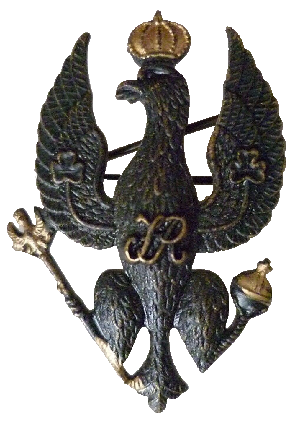 Kings Royal Hussars Cap Badge Brass 2 Lugs 32 mm Antique Original Main Image