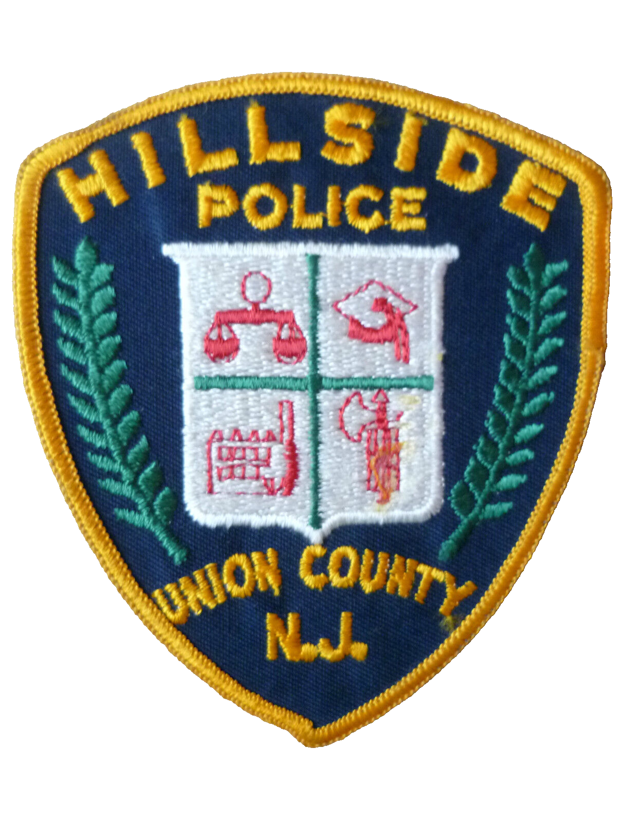 Hillside Union County New Jersey Police Patch New Apx.4.12x4 Inch Main Image