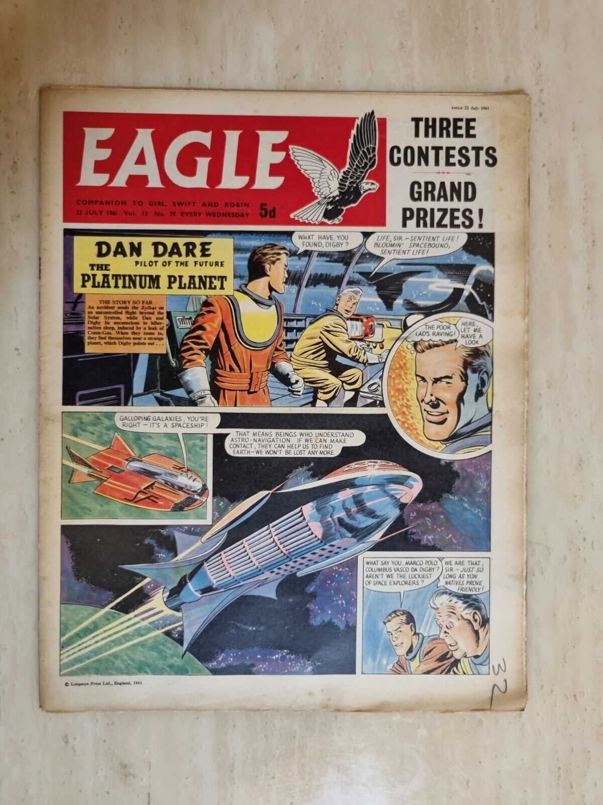 Eagle Vol 12 No 29, 22nd July 1961 The Flying Swan Main Image