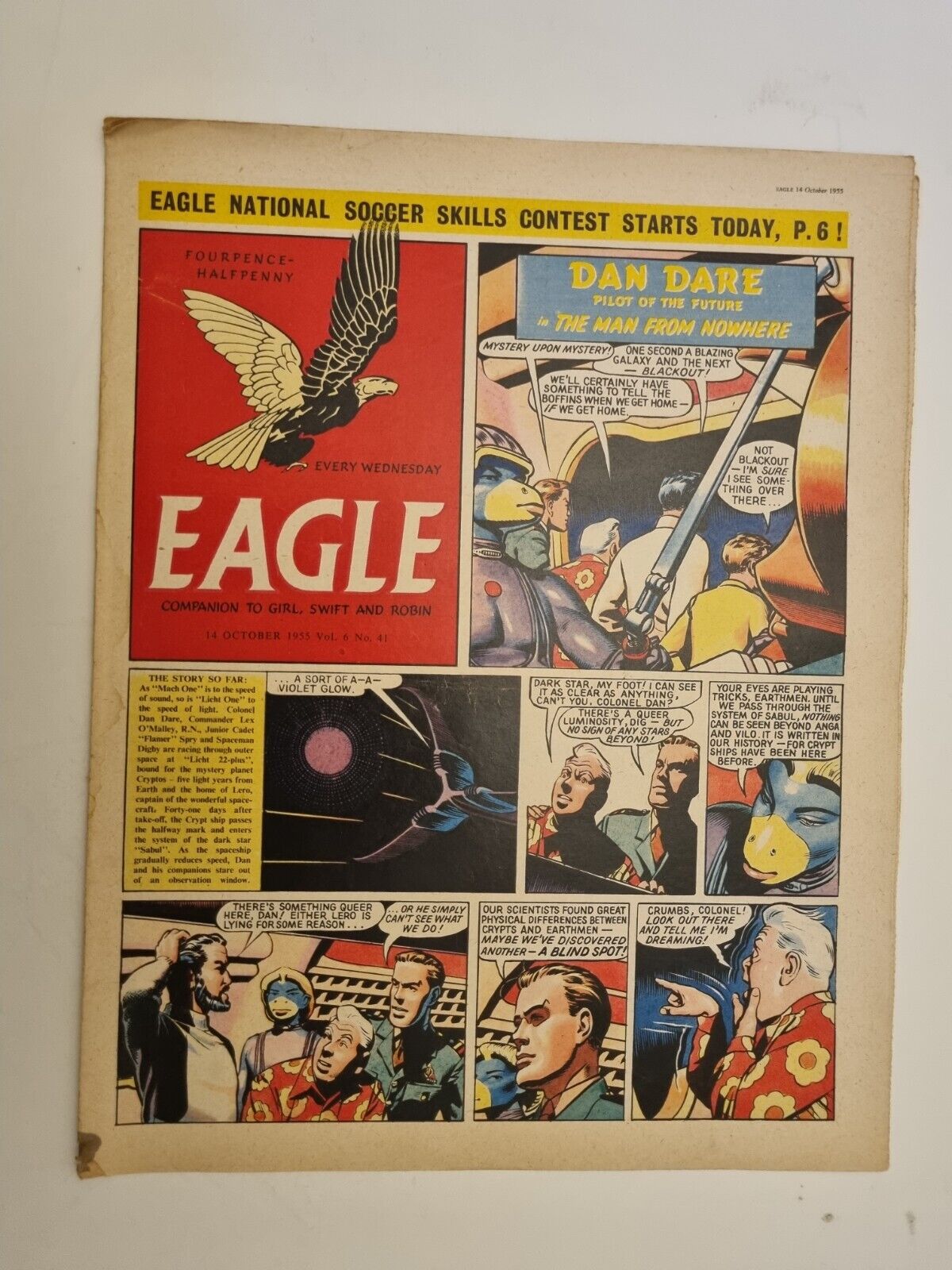 Eagle Comic Vol 6 No 41, 14th October 1955 Main Image