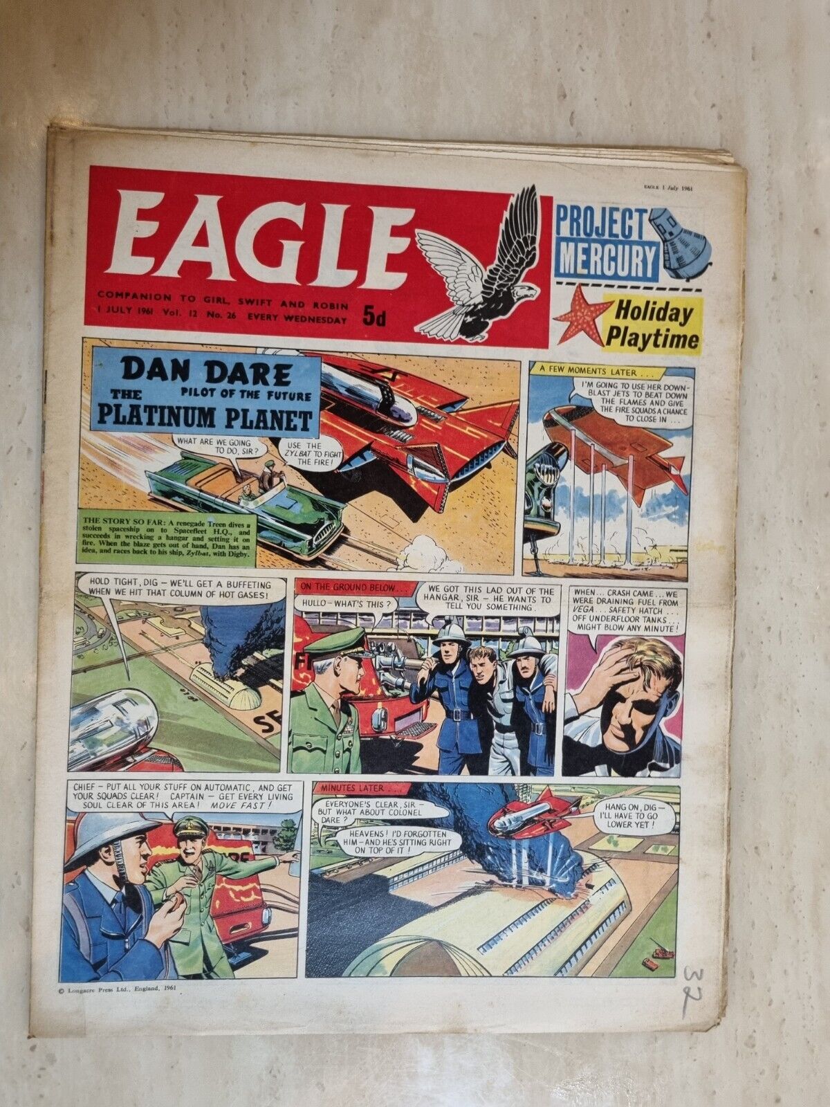 Eagle Vol 12 No 26, 1st July 1961 Project Mercury Main Image