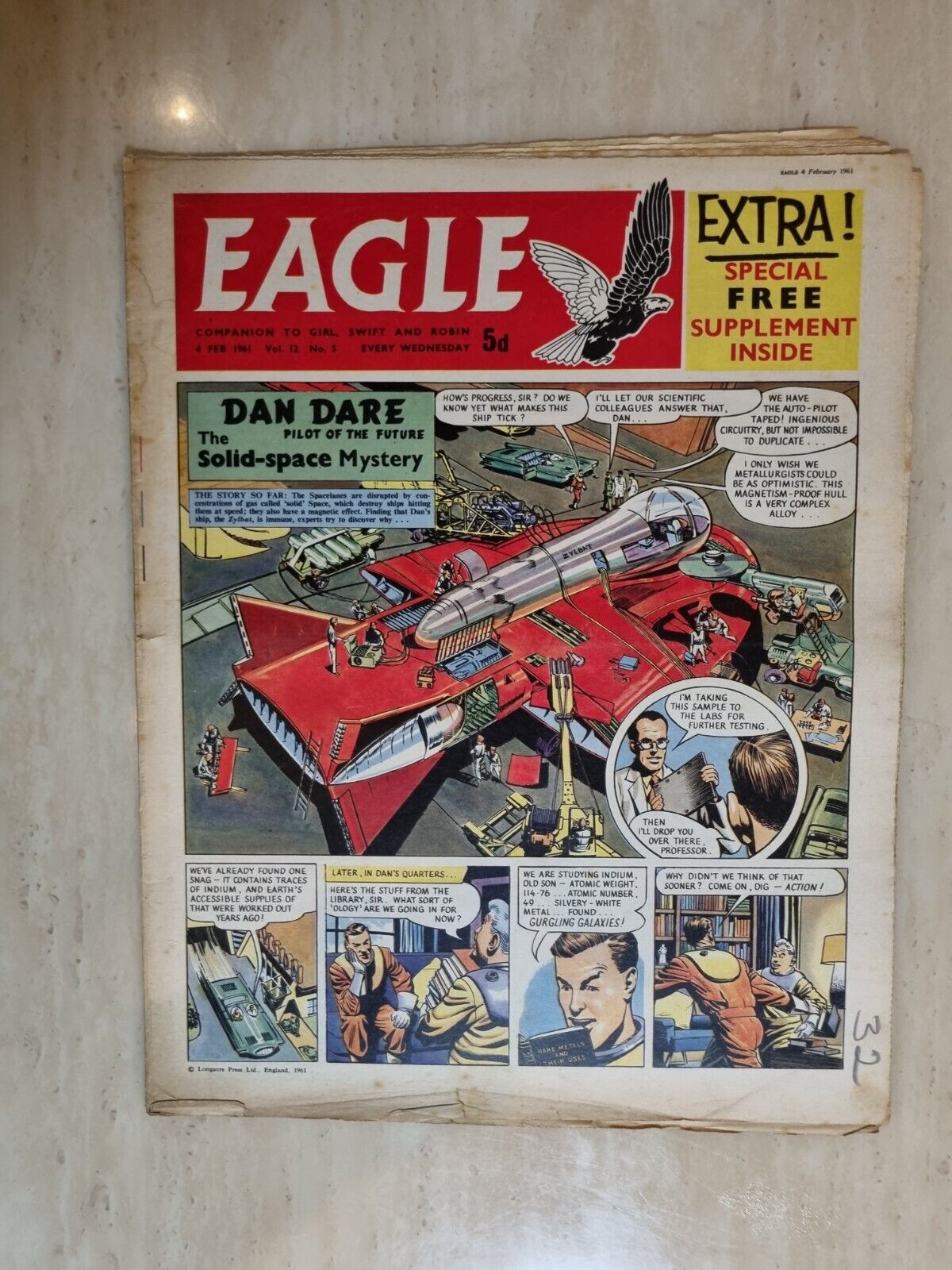 Eagle Comic Vol 12 No 5 A Supersonic Wind-Tunnel- 4th February 1961 Main Image