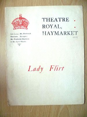 Theatre Royal, Haymarket First Performanc 1904- LADY FLIRT by P Gavault & G Berr Main Image