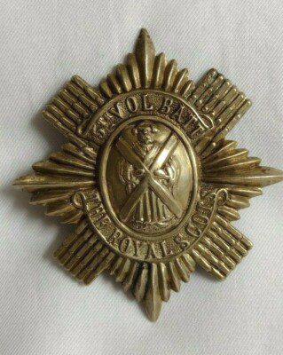 5th Volunteer Battalion The Royal Scots Cap Badge 1888-1908 WM 2 Lug ANTIQUE Org Main Image