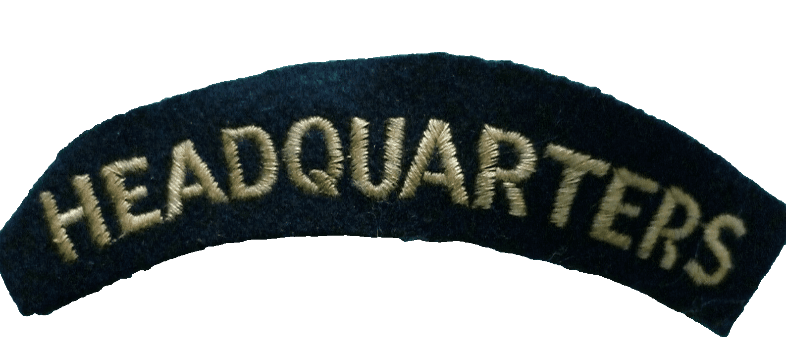 Ww2 British Civil Defence Headquarters Cloth Badge Embroidery On Black - 24 Mm Main Image