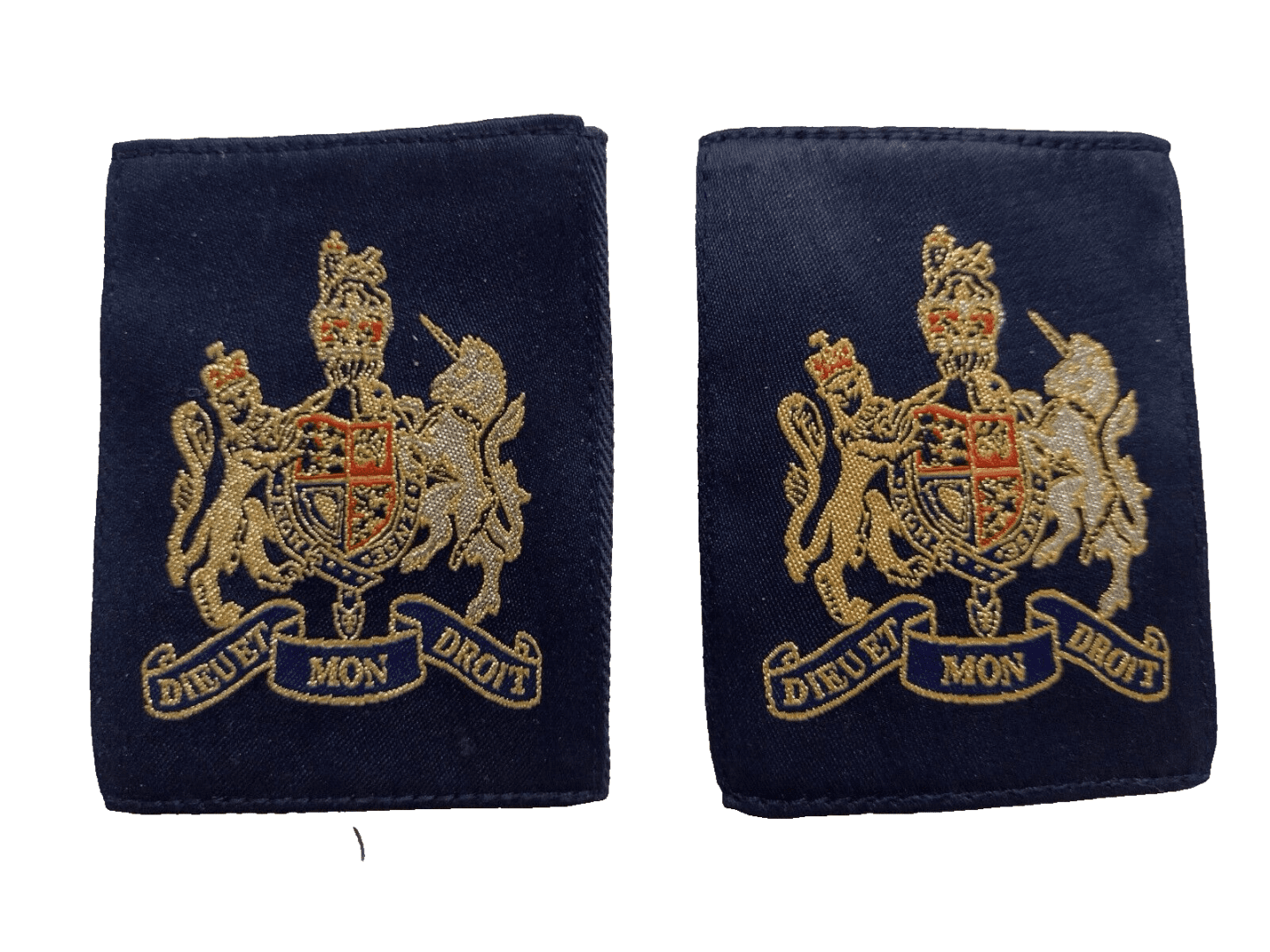 RAF Warrant Officer WO Rank Slides Epaulettes QC EIIR Issued 7.8cm Pair New Main Image