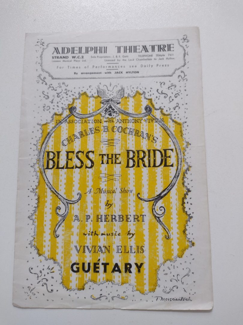 Adelphi Theatre Bless The Bride A P Herbert Vivian Ellis Georges Guetary L Webb Main Image