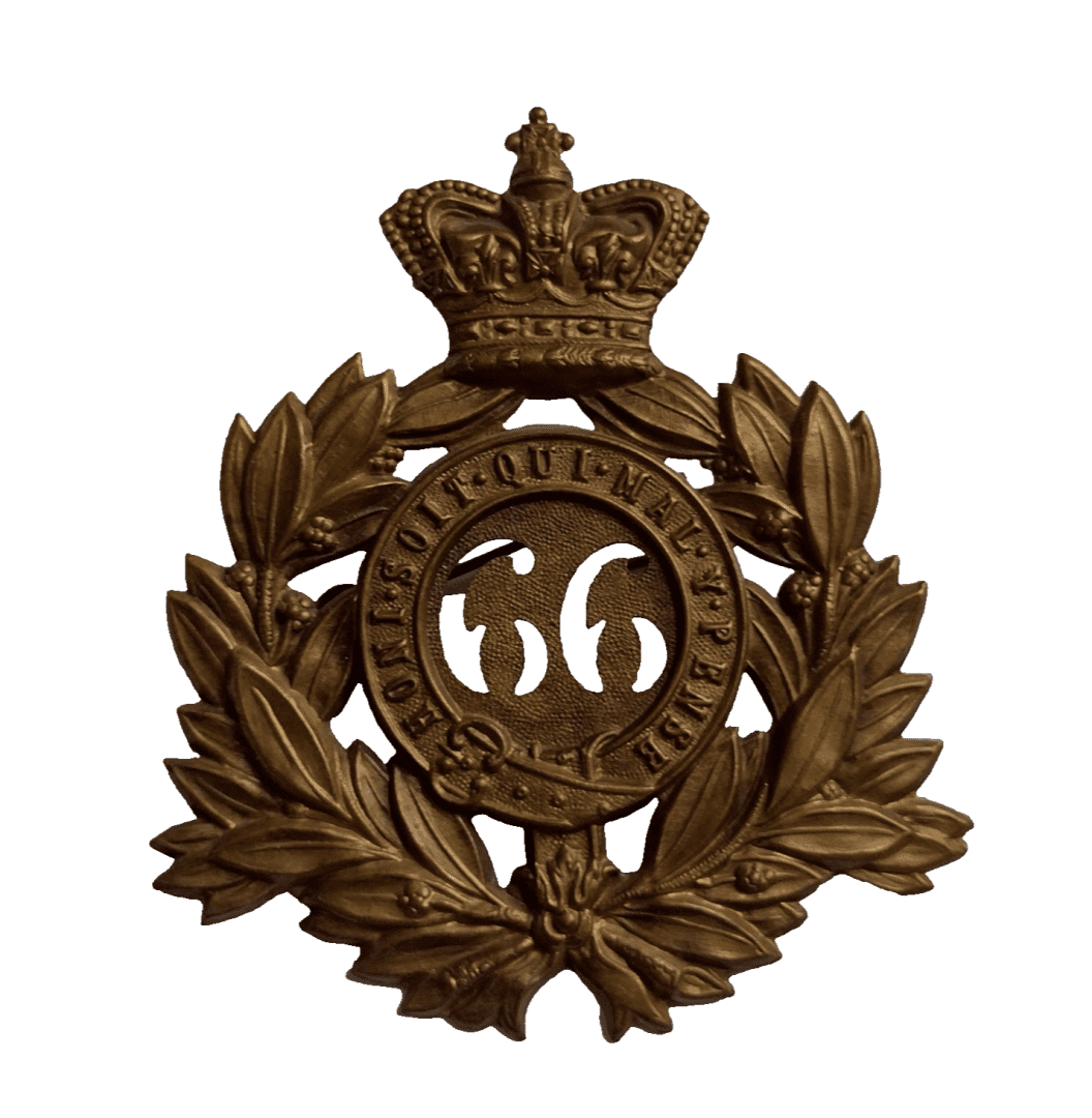 Original Victorian 66th Berkshire Regiment Shako Badge QVC Brass Antique Main Image