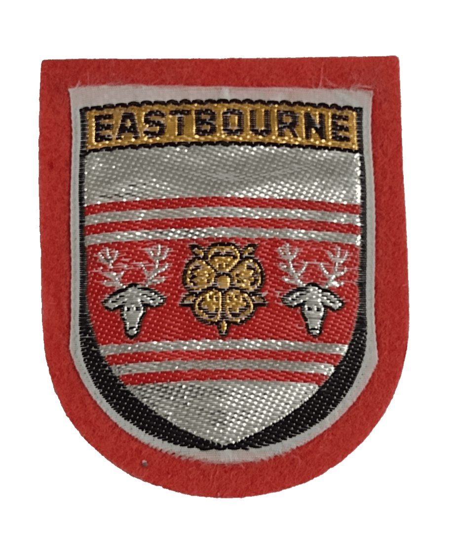 Crest Of Eastbourne East Sussex England Souvenir Patch 7x6cm Vintage Main Image