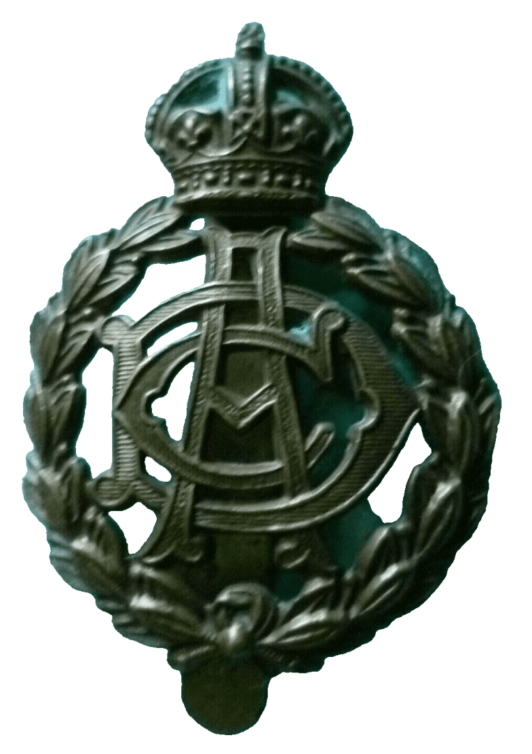 Army Dental Corps Cap Badge KC All Brass Slider Antique Main Image