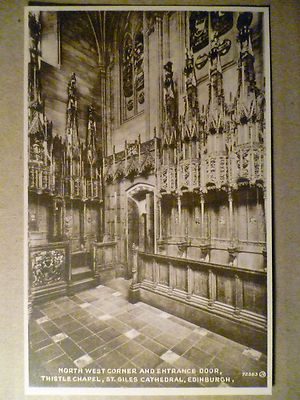 72363.North W. Corner & Entrance Door,Thistle Chapel,St.Giles Cathedral:Postcard Main Image