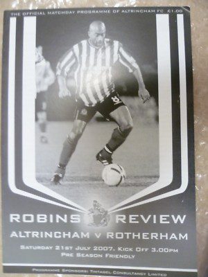 2007 Altrincham v Rotherham United, 21st July Pre- Season Friendly Match Main Image