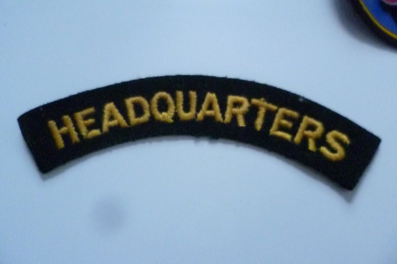 Civil Defence Headquarters Shoulder Title Cloth Badge 23x130 mm Used Main Image