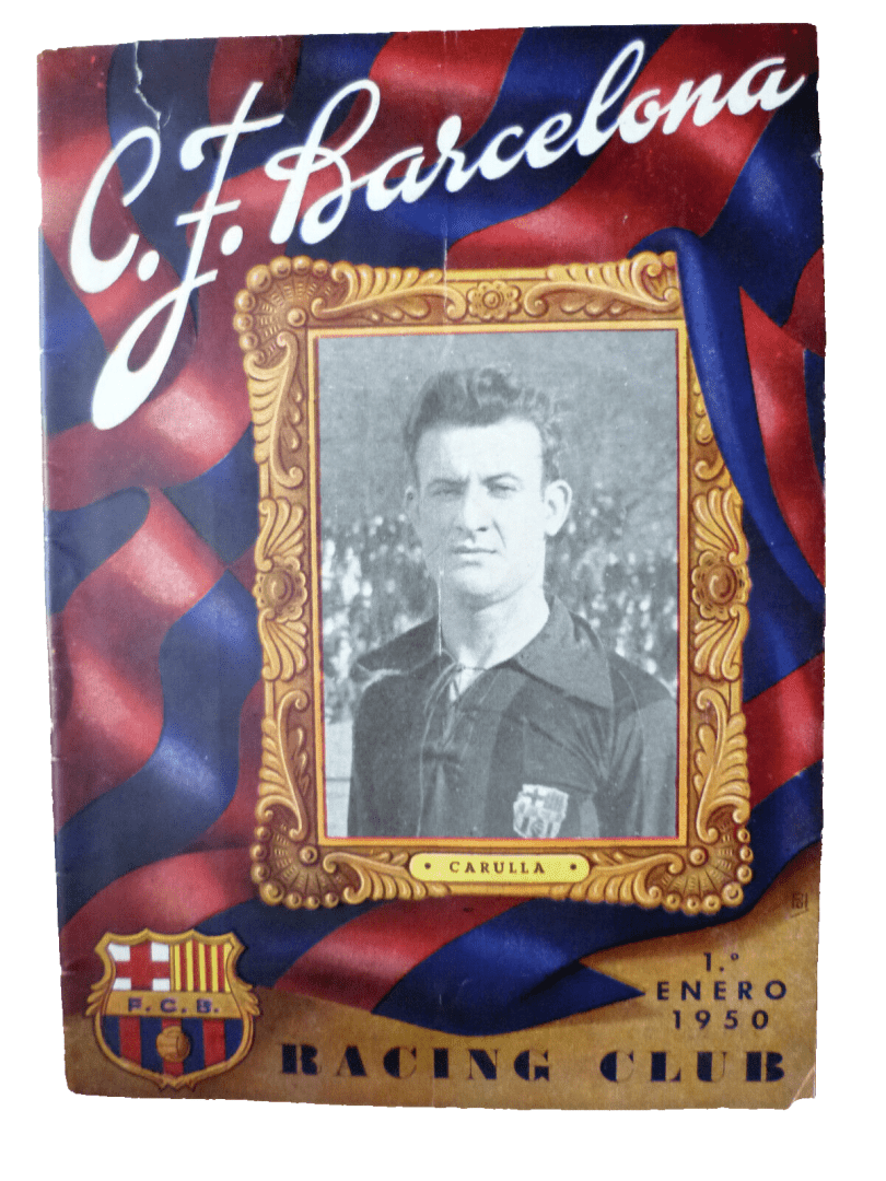 1950 Friendly Match Barcelona v Racing Club Buenos Aires 1st January Main Image