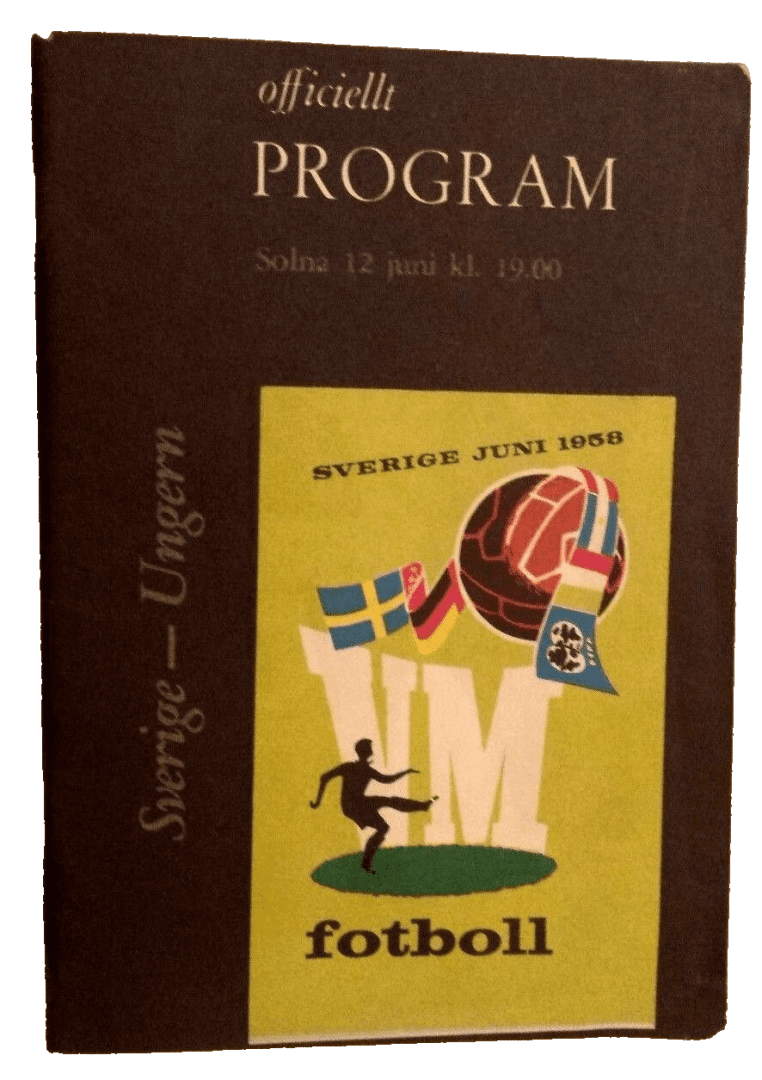 1958 Sweden v Hungary 12th June World Cup Finals Programme Original Very Good Main Image