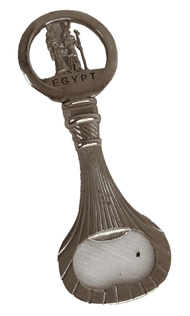 Bottle Opener Egypt Inscription Bottle Opener Stainless Steel 9.8cm Vintage Org Main Image