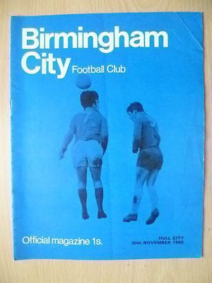 1968 BIRMINGHAM CITY v HULL CITY 30th November League 2nd Division Main Image