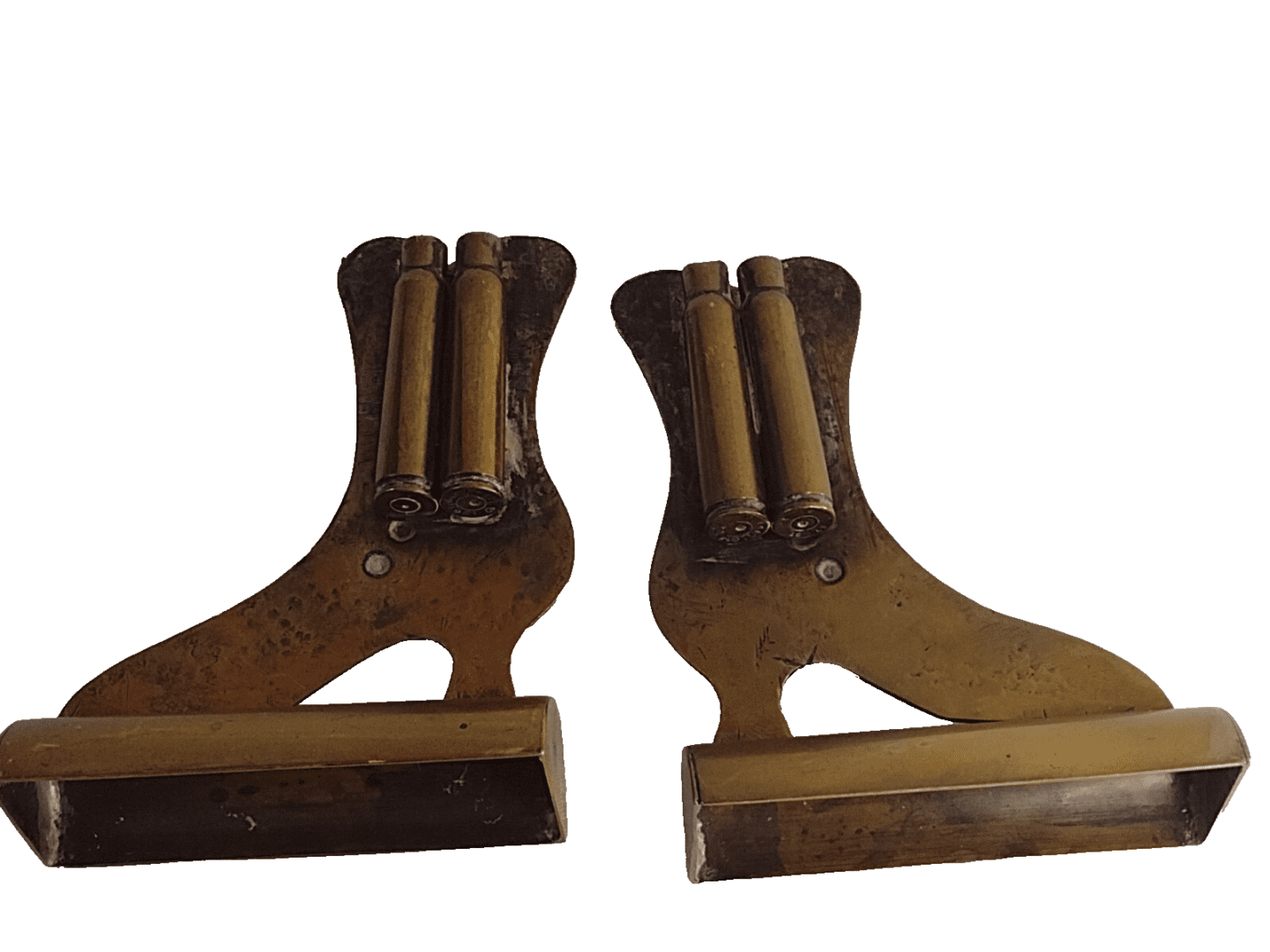 WW1 Trench Art with Artillery Shell SS7 GM12 17,S67 96GM Boots Design Bookend Or Main Image
