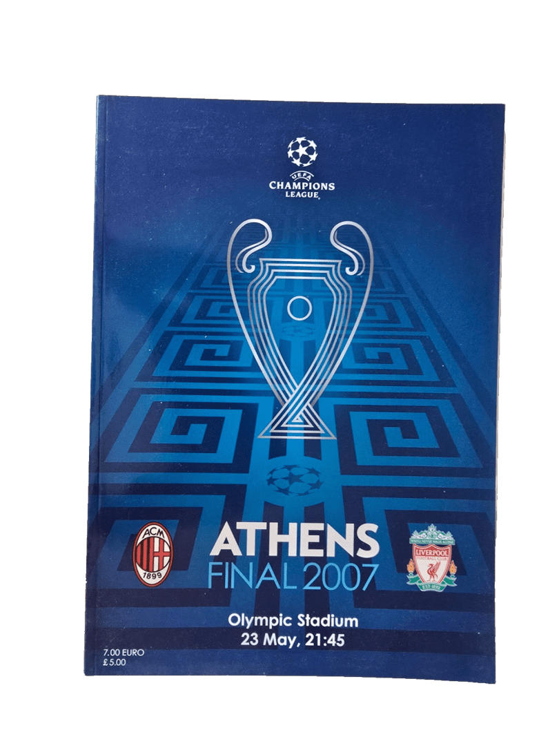 AC Milan v Liverpool 2007 UEFA Champions League Final Football Programme Athens Main Image