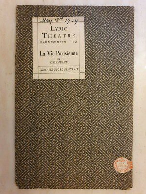1929 LA VIE PARISIENNE - HERBERT LANGLEY VIVIENNE CHATTERTON KATHLEEN BURGIS Main Image